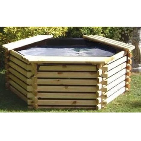 175 Gallon Pool - Timber - L167 x W167 x H62 cm - Minimal Assembly Required