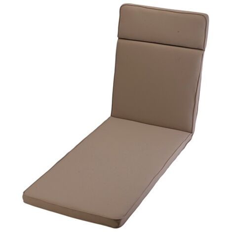 Stone Sun Lounger Outdoor Garden Furniture Cushion - L198 x W60 x H4 cm