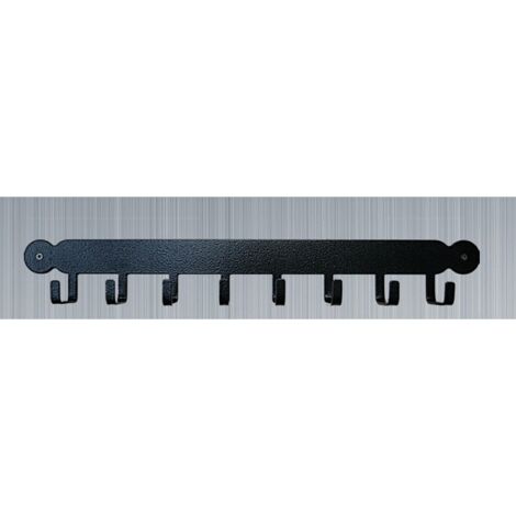 Tool Rack (Plain) - Hooks - Solid Steel - W54.6 x H30.5 cm - Black