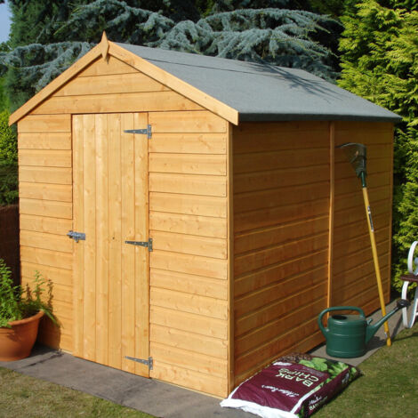 Durham Single Door Tongue and Groove Garden Shed Workshop Approx 8 x 6 Feet