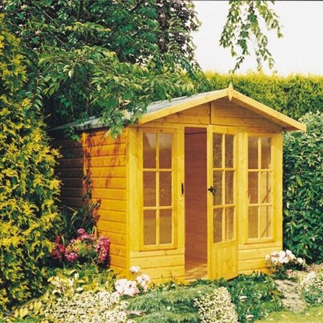 Jersey Double Doors Tongue and Groove Garden Shed Workshop Approx 7 x 13 Feet