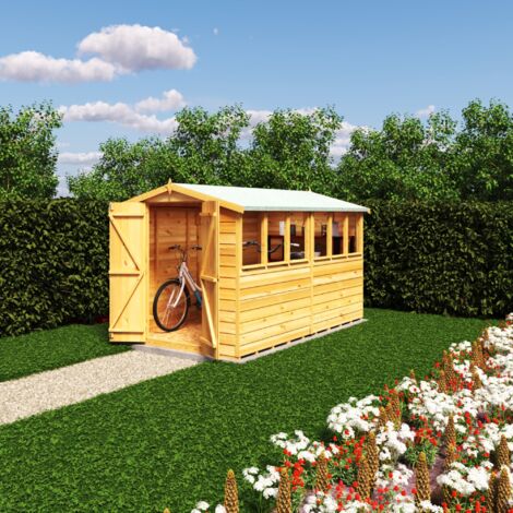 Overlap DD Garden Shed - Dip Treated Approx 10 x 6 Feet