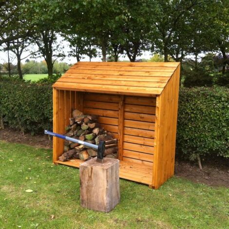 Small Log Store Garden Wood Stack Approx 5 x 2 Feet