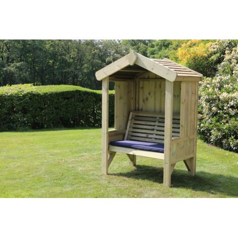 Cottage Arbour - Seats 2, Wooden Garden Bench - L90 x W135 x H190 cm - Minimal Assembly Required (1/5)