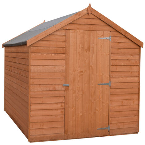 Overlap 8 x 6 Feet Dip Treated Value Range Apex Shed Single Door