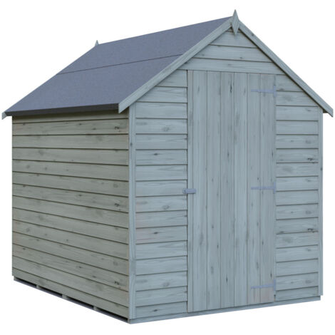 Overlap 7 x 5 Feet Pressure Treated Value Range Shed Single Door