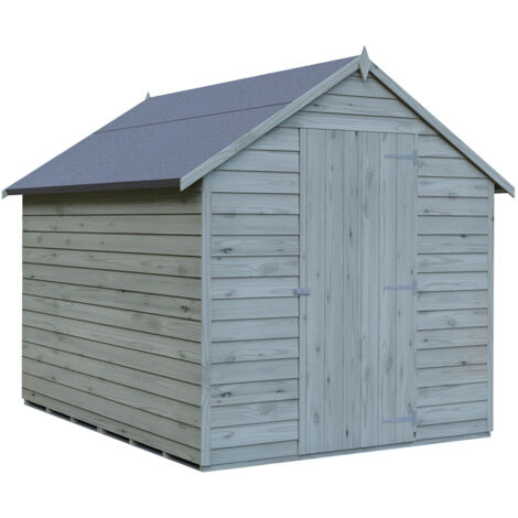 Overlap 8 x 6 Feet Pressure Treated Value Range Shed Single Door