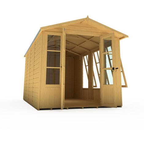 Westminster 13 x 7 Feet Double Door with Two Large Opening Windows Summerhouse