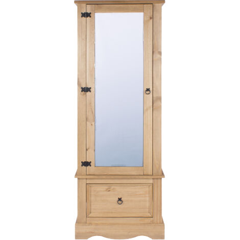 Corona Armoire with Mirrored Door (1/5)