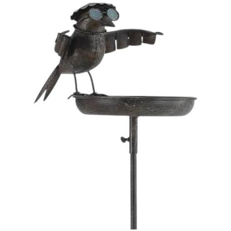 Bird Feeder Garden Stake - Metal - L9 x W12 x H51 cm