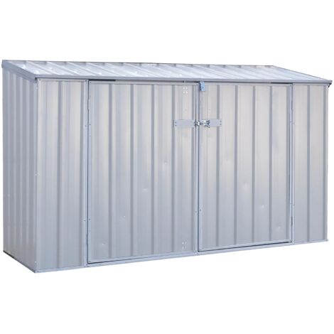 Absco 7 x 3 Woodland Metal Bike Store Silver (1/5)