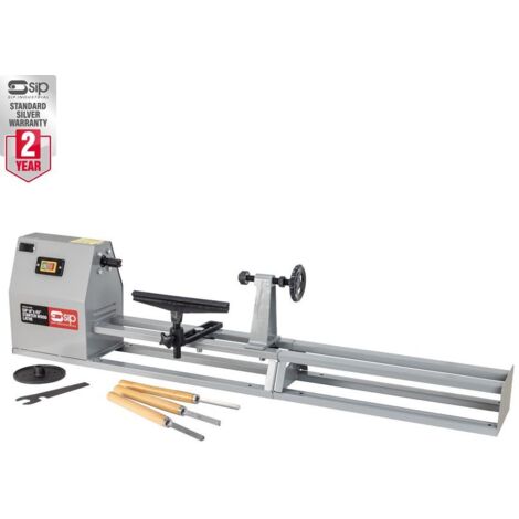 SIP 14" x 40" Starter Wood Lathe with 3pc Chisel Kit