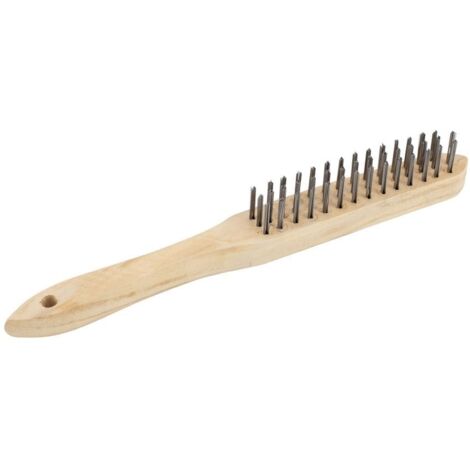 SIP 3-Row Mild Steel Wire Brush - L35 x W22 x H8.3 cm (1/2)