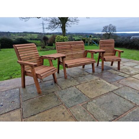 Ergo Bistro Set 2xC - 80cm Round Table - L80 x W200 x H103 cm (1/5)