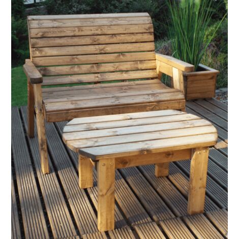 Deluxe Bench Set with Cushions - W120 x D170 x H98 - Fully Assembled - Grey (1/5)