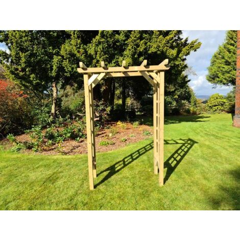 Rose Small Arch - Wooden Garden Plant Support - L50 x W90 x H210 cm - Minimal Assembly Required