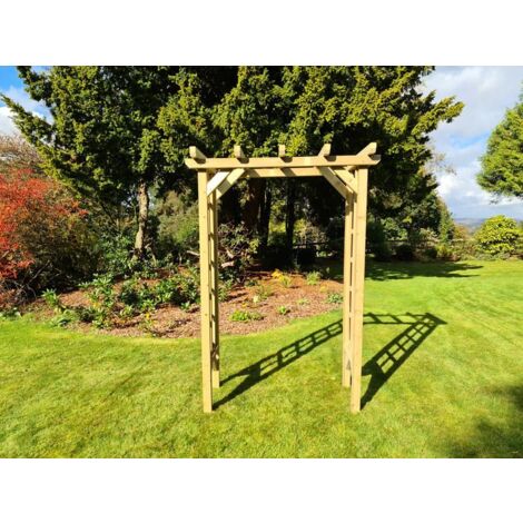 Rose Large Arch - Wooden Garden Plant Support - L50 x W120 x H210 cm - Minimal Assembly Required