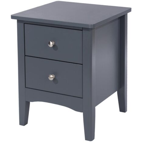 2 Petite Drawer Bedside Cabinet - MDF - 38 x 38 x 49 cm - Blue (1/5)