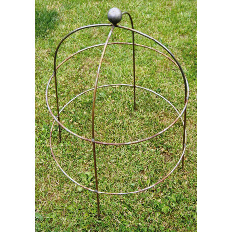 Bell Cloche 67 (The Plant Cage Support) (Pack of 2) - Steel - L50.8 x W50.8 x H67 cm - Bare Metal/Ready to Rust
