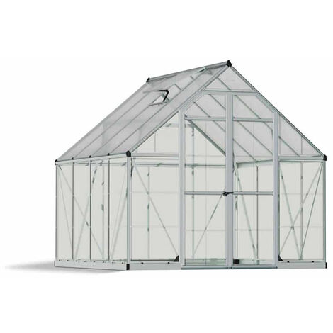 Greenhouse Balance 8 x 8 - Polycarbonate - L247 x W244 x H229 cm - Silver