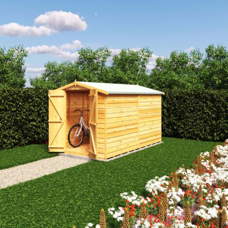 Overlap 10 x 6 Dip Treated Apex Shed Double Door No windows (1/3)