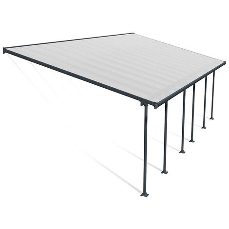 Patio Cover Feria 4M Deep 4X8.50 Clear - Polycarbonate - L850 x W385 x H305 - Grey