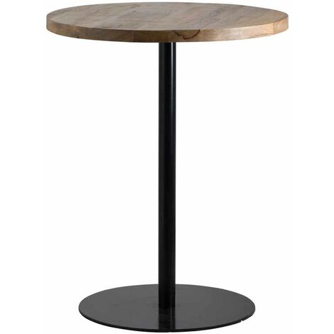 Franklin Hardwood Bar Table - Metal/Wood - L80 x W80 x H98 cm - Black/Brown