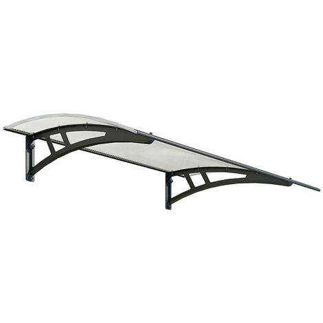 Patio Cover Calisto Door Awning Canopy 1350 Twinwall - Polycarbonate - L136 x W95 x H24.5 cm - Grey
