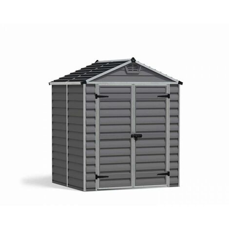 Skylight Shed 6 x 5 Dark - Polycarbonate - L154 x W185 x H217 cm - Dark Grey