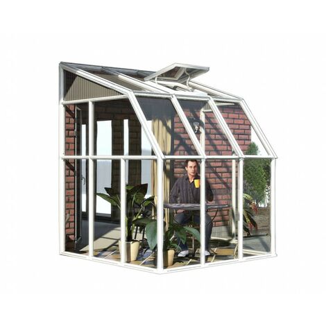 Lean To Greenhouse Sun Room Clear 6 x 6 - Polycarbonate/Acrylic - L200 x W200.5 x H247 cm