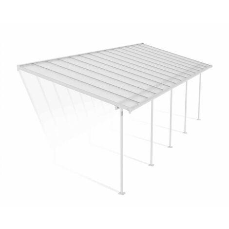 Patio Cover Sierra 3 x 8.51 Clear - Polycarbonate - L860 x W299 x H305 cm - White