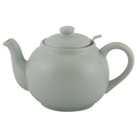 1.5L Teapot - Stoneware/Stainless Steel - L26 x W14.5 x H14.5 cm - Leaf Green