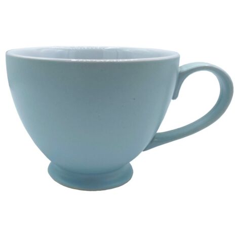 Set of 6 Teacups - Stoneware - L15 x W11 x H9 cm - Ice Blue
