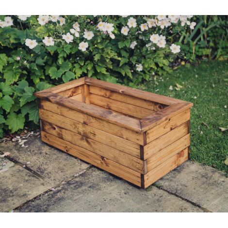 Valley Medium Wooden Garden Trough   H32 X W79 X D39 (1/3)