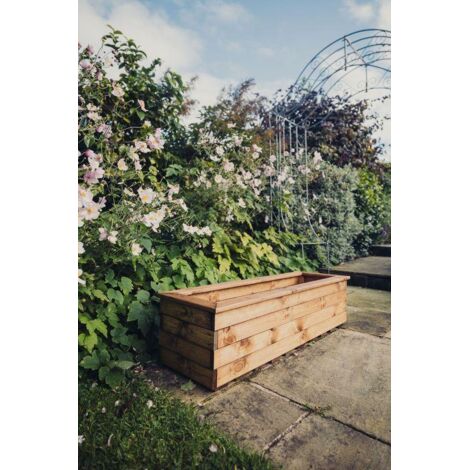 Valley Trough XL - Timber - L39 x W120 x H32 cm - Garden Planter - Fully Assembled