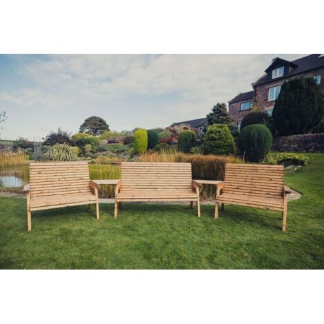Valley Wooden Garden 7 Seat Set 1X3B 2 X 2B Angled Tray (1/3)
