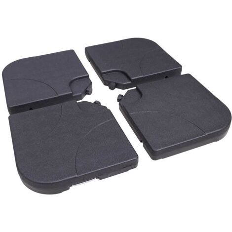 Water Fillable Base For Cross Base Cantilever Parasol with Carry Handle (Set of 4) - Polyresin - L102 x W102 x H5 cm (1/5)