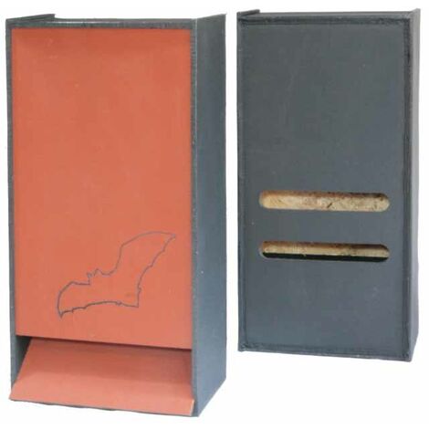 Eco Bat Access Box - Recycled LDPE Plastic/Wood - L10.5 x W21.5 x H44 cm - Brick