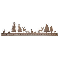 Advent Forest Tealight Centrepiece - Mild Steel - L6 x W70 x H17 cm - Copper