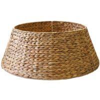 Foldable Round Tree Skirt - Water Hycainth - L72 x W72 x H26 cm - Natural