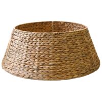 Foldable Round Tree Skirt - Water Hycainth - L62 x W62 x H26 cm - Natural