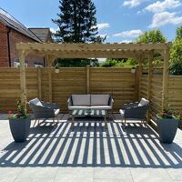 Shade Pergola - Wood - L360 x W480 x H270 cm - Light Green