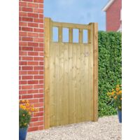 Quorn Tall Single Garden Gate - Pressure Treated Scandinavian Redwood - W750 x H1800 mm