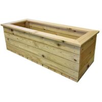 Deluxe Large Trough Planter - Timber - L40 x W100 x H32 cm - Fully Assembled