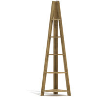 Tiva Corner Ladder Shelving - MDF - L38.6 x W38.6 x H175.4 cm - Oak