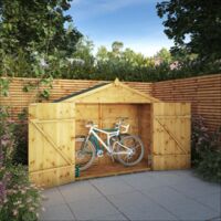 3 x 7 Feet Tongue and Groove Apex Bikestore - Timber - L87.3 x W209.6 x H172.9 cm - Brown