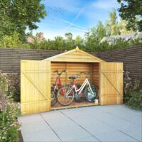 3 x 7 Feet Overlap Apex Bike Store - Timber - L86.3 x W210.1 x H171.9 cm - Brown