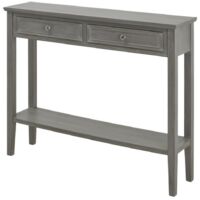 The Serene Collection Two Drawer Console Table - Wood - L26 x W110 x H86 cm - Grey