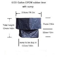 600 gallon EPDM liner with Sump