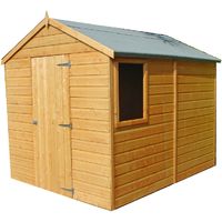 Durham Single Door Tongue and Groove Garden Shed Workshop Approx 8 x 6 Feet